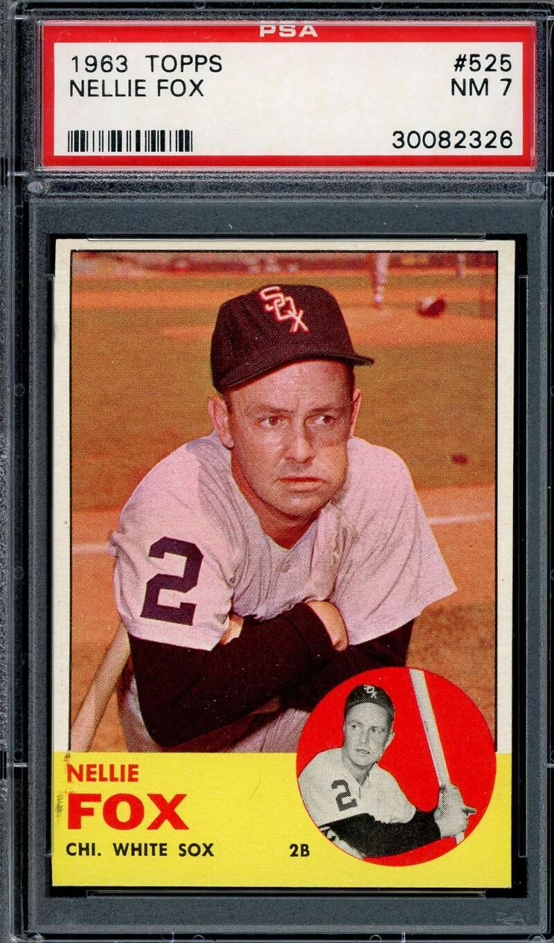 Nellie Fox PSA NM 7 1963 Topps 525