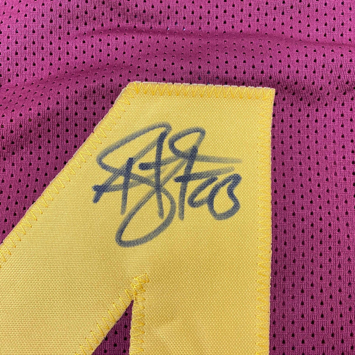 Autographed/Signed Troy Polamalu USC Maroon College Jersey Beckett BAS COA