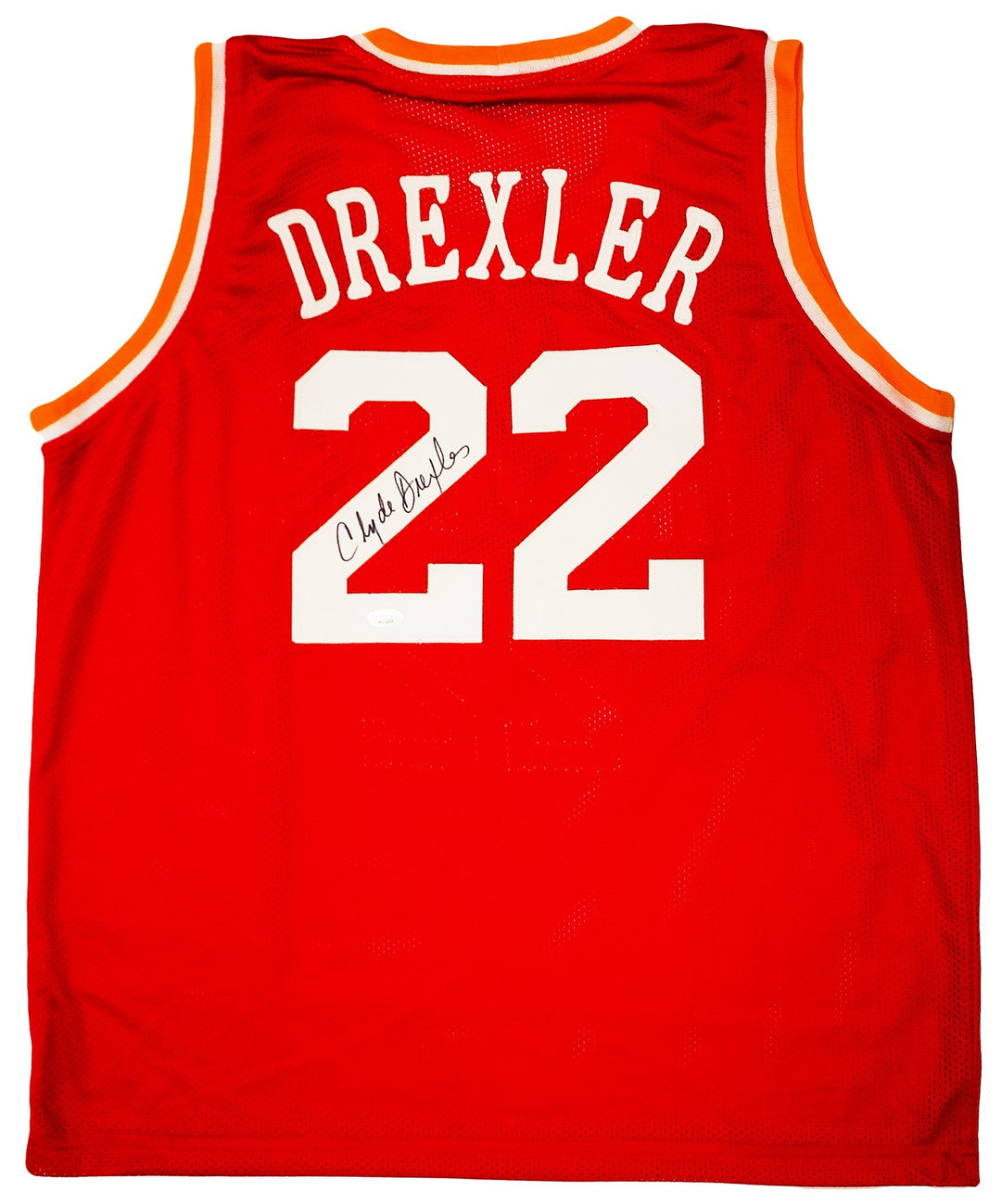 Houston Rockets Clyde Drexler Autographed Signed Red Jersey The Glide JSA