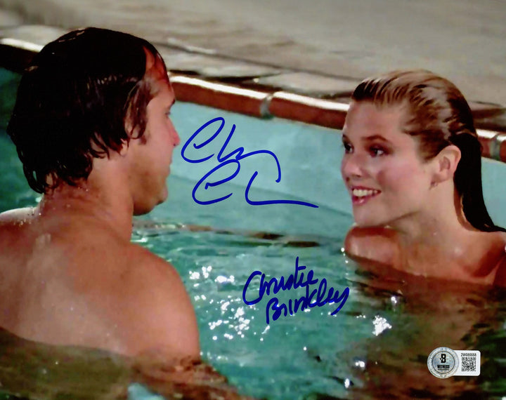 Chevy Chase & Christie Brinkley Signed 8x10 Photo Vacation Clark Griswold