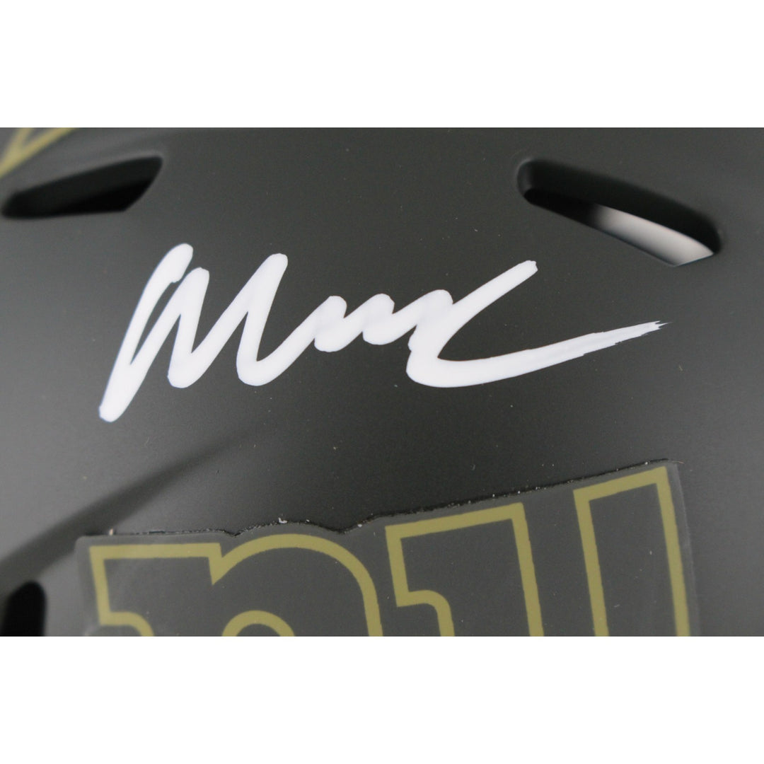 Abdul Carter Autographed New York Giants 25 STS Mini Helmet Beckett WIT 53451