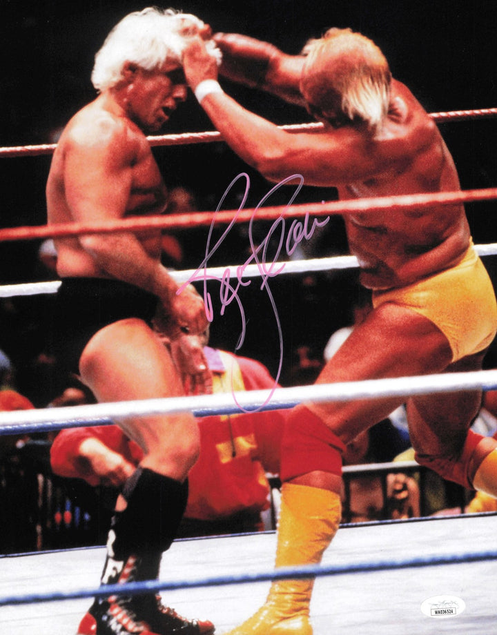 Ric Flair Autographed Signed 11x14 Photo vs. Hulk Hogan JSA #WA036524