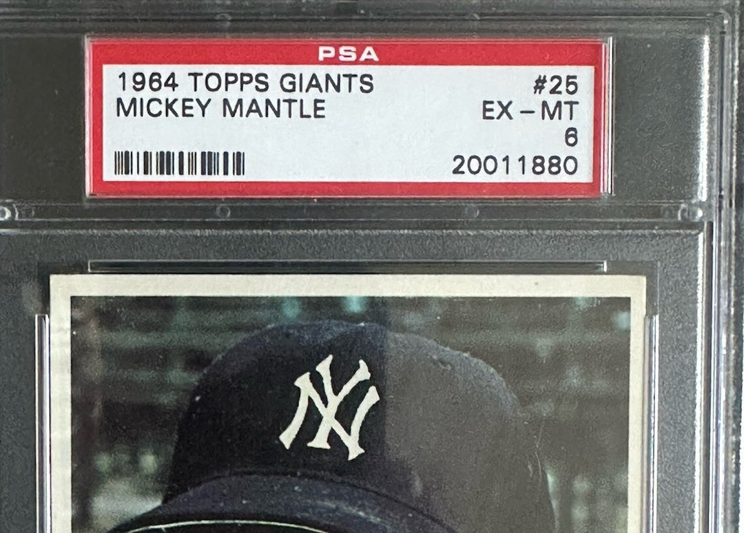 1964 Topps Giants #25 Mickey Mantle PSA 6 EX - Mint Sharp Beauty HOF Yankees