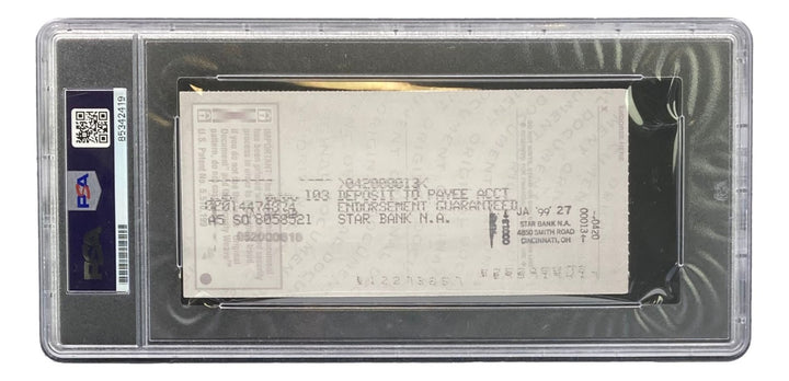 Johnny Unitas Baltimore Colts Signed Bank Check #5526 PSA