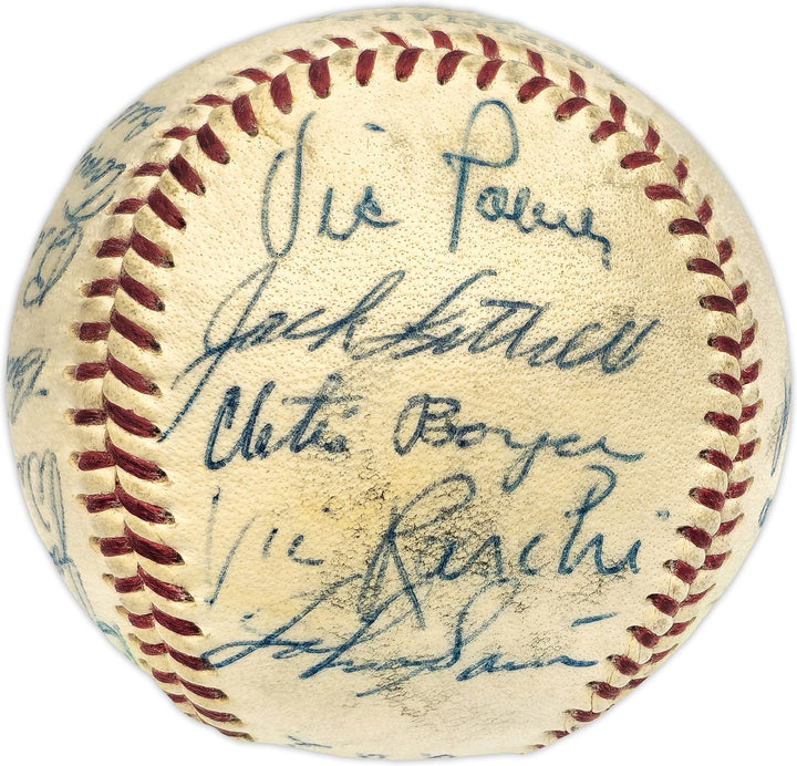 1955 Kansas City As Team Auto Harridge AL Baseball 21 Sig Enos Slaughter Beckett
