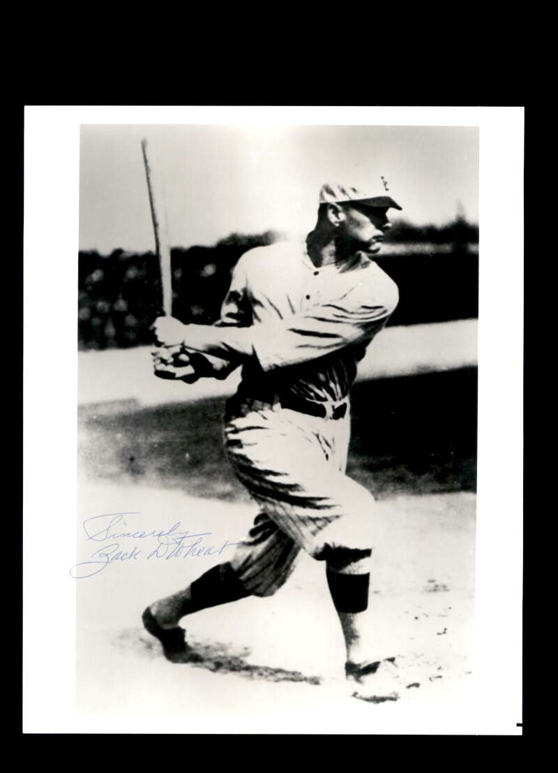 Zack Wheat PSA DNA Signed 8x10 Photo Autograph