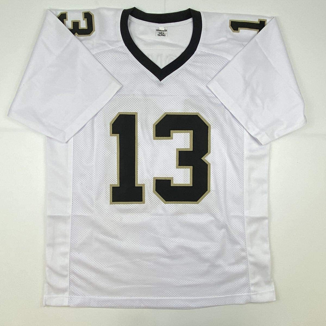 Autographed/Signed MICHAEL THOMAS New Orleans White Football Jersey JSA COA Auto