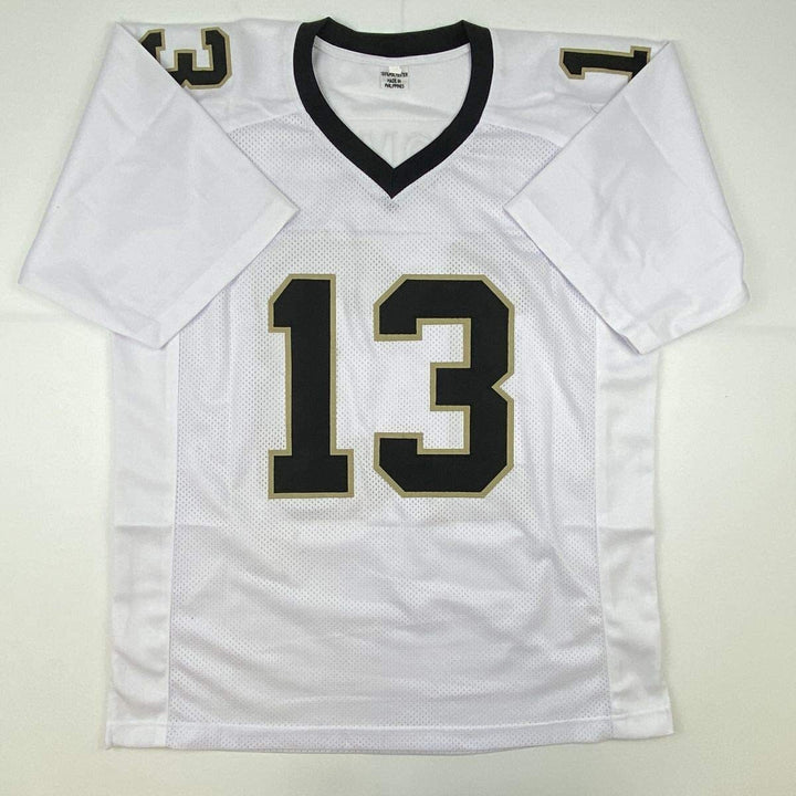 Autographed/Signed MICHAEL THOMAS New Orleans White Football Jersey JSA COA Auto