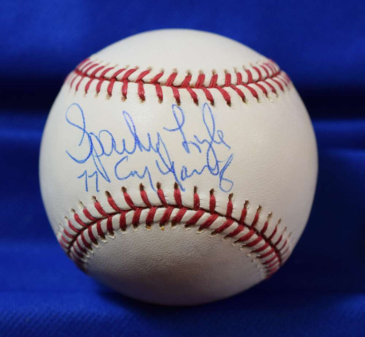 Sparky Lyle Steiner COA Autograph Major League Signed Baseball OML