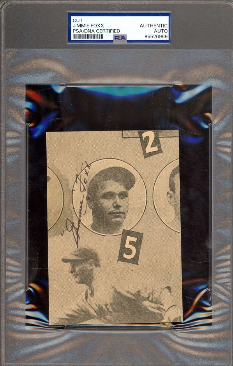 Jimmie Foxx PSA DNA Coa Signed Vintage 1930`s Photograph Autograph