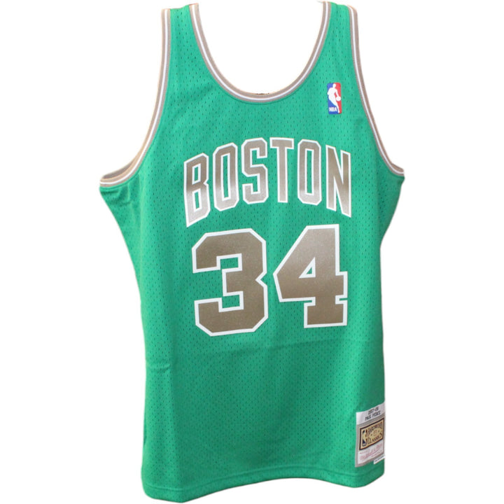 Paul Pierce Signed Boston Celtics Green M&N Jersey Swingman FAN 44404