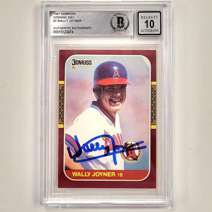 Wally Joyner signed 1987 Donruss Opening Day #7 RC rookie card BAS BGS 10 auto