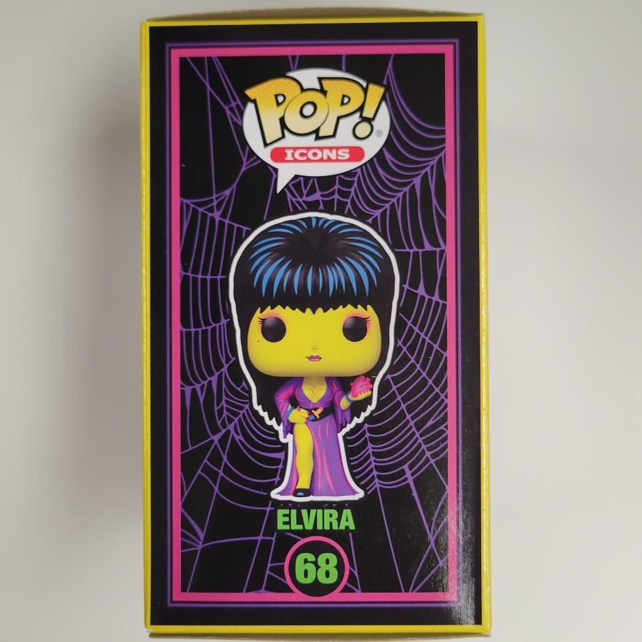 Elvira signed Black Light Funko Pop autograph pink ~ BAS Beckett Witness