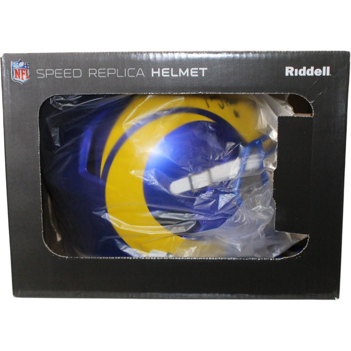 Torry Holt Autographed/Signed Los Angeles Rams F/S Helmet Beckett Witness 56866
