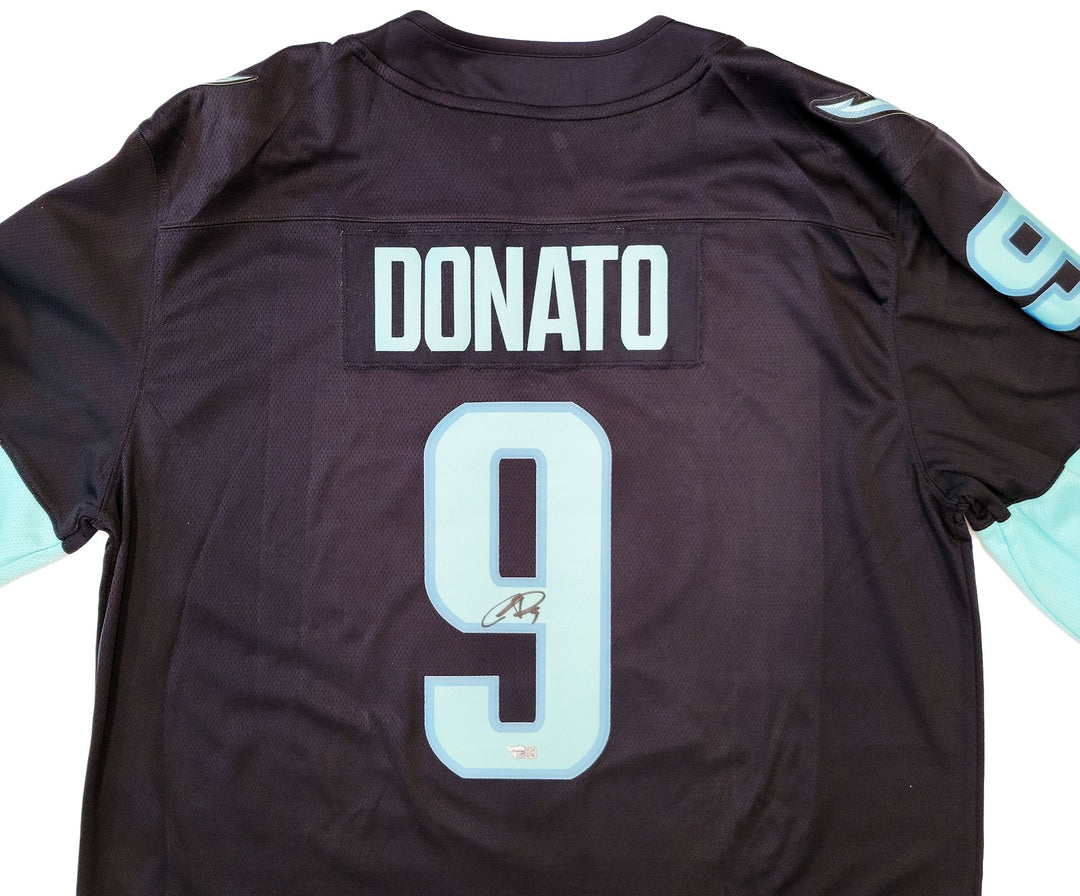 Kraken Ryan Donato Auto Blue Fanatics Jersey XL Inaugural Season Patch Fanatics