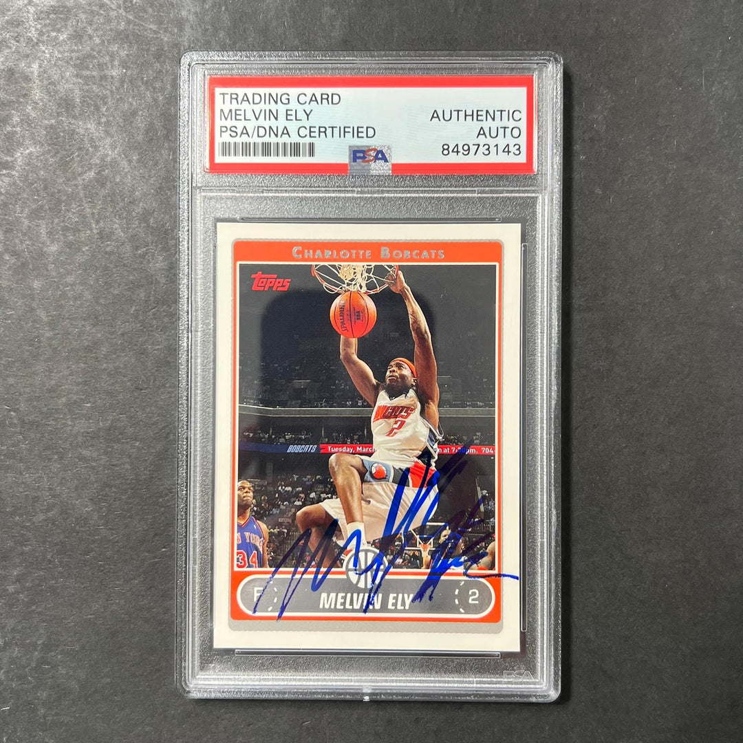 2006 Topps #84 Melvin Ely Signed Card AUTO PSA Slabbed RC Bobcats