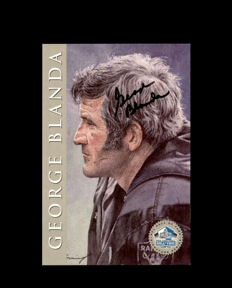 George Blanda Beckett BAS Signed 1998 HOF Hall Fame Signature Series Platinum