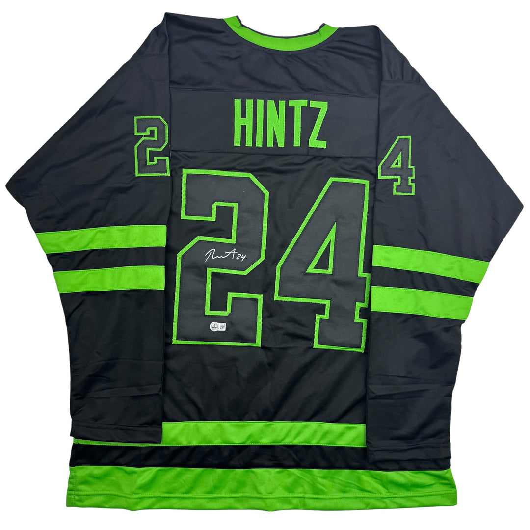 Autographed/Signed Roope Hintz Dallas Black Hockey Jersey BAS COA