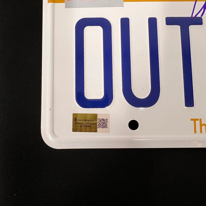 Christopher Lloyd Signed Vanity License Plate JSA Auto Back to the Future