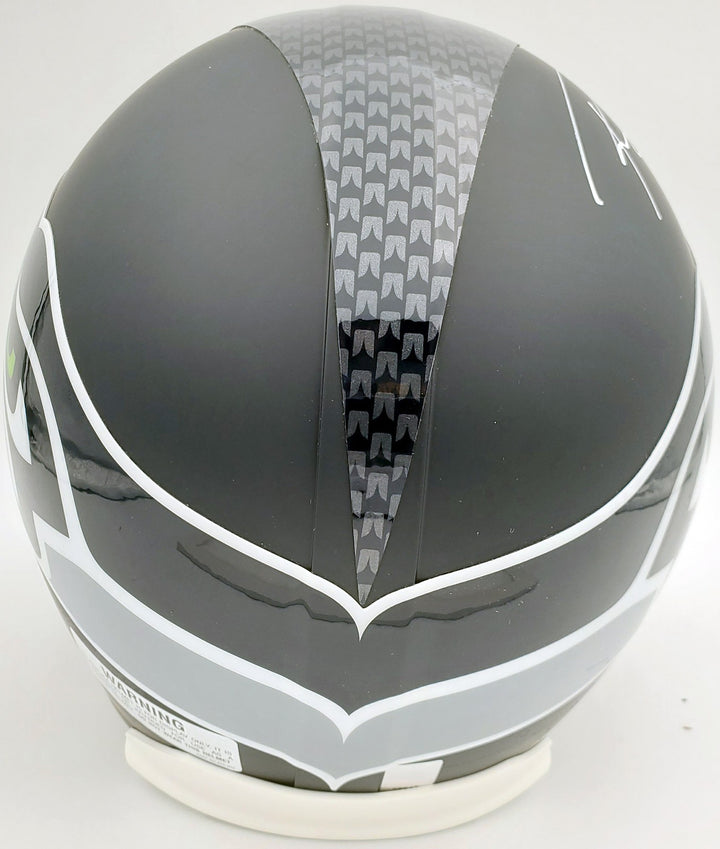 Russell Wilson Signed Seattle Seahawks Full Size Replica Helmet In White RW Holo