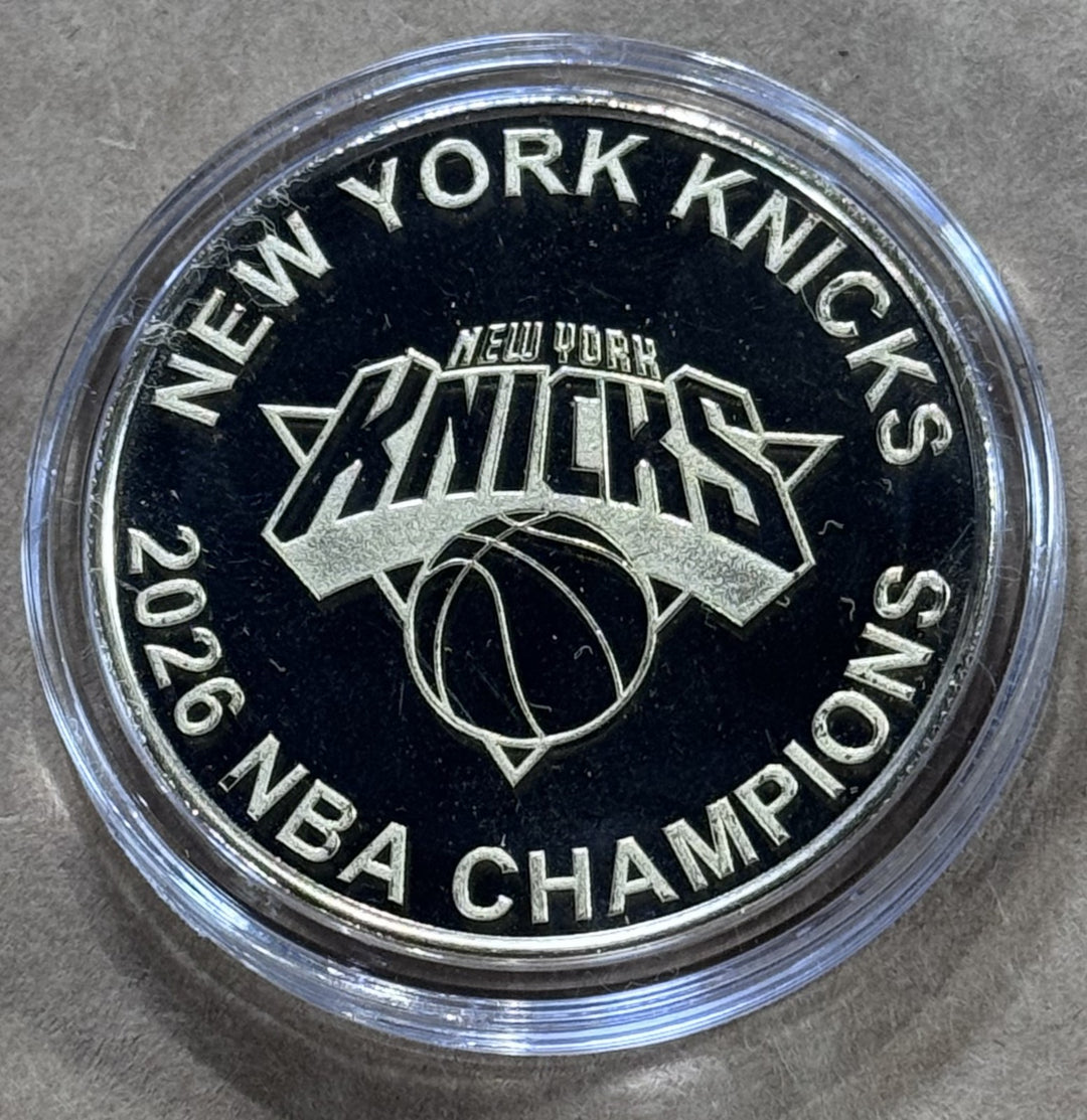 New York Knicks 2026 NBA Champions Gold Plated Coin Highland Mint Brunson OG KAT