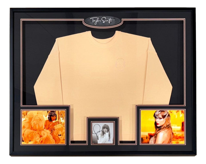 Taylor Swift Signed Framed Life Of Showgirl Sweatshirt w/ Signed Insert PSA/DNA