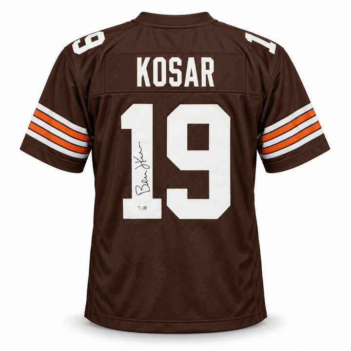 Bernie Kosar Signed Cleveland Browns Brown Jersey JSA Witness