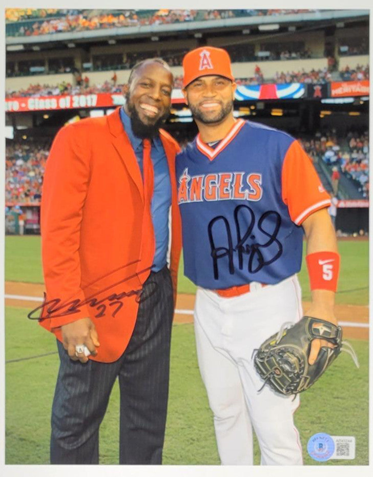 Albert Pujols & Vladimir Guerrero signed 8x10 Angels Photo ~ Beckett BAS