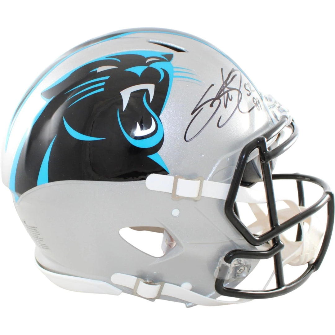 Steve Smith Autographed/Signed Carolina Panthers Helmet Proline Radtke 58609
