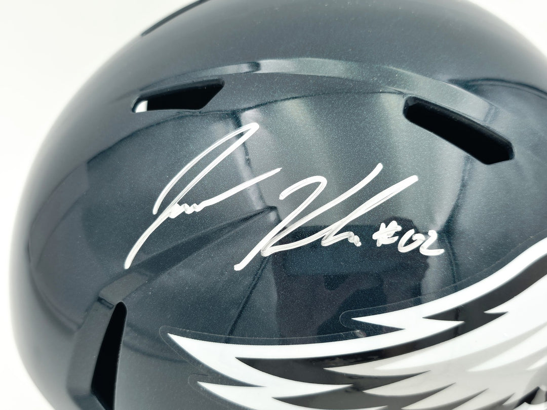 Jason Kelce Signed Eagles Green Full Size Speed Replica Helmet PSA/DNA ITP