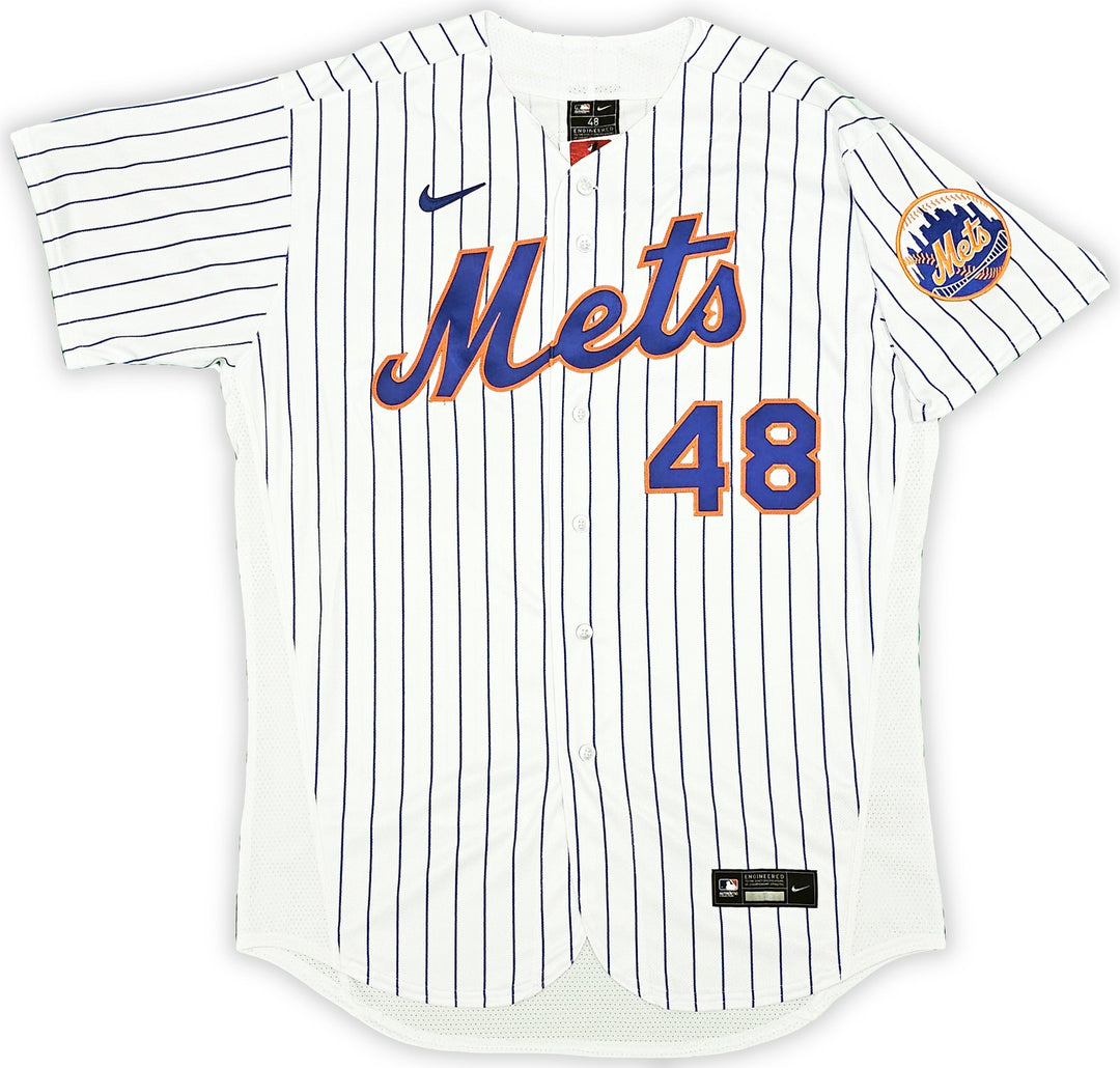 Mets Jacob deGrom Auto White Nike Authentic Jersey Size 44 18-19 NL CY Fanatics