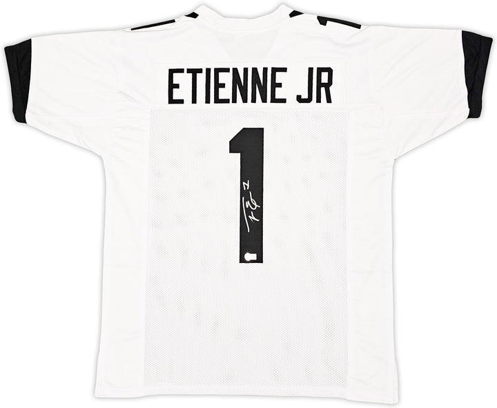 Jacksonville Jaguars Travis Etienne Autographed Signed White Jersey Beckett Wit