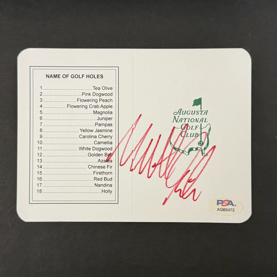 Matt Fitzpatrick Signed Golf Masters Golf Scorecards PSA Autographed