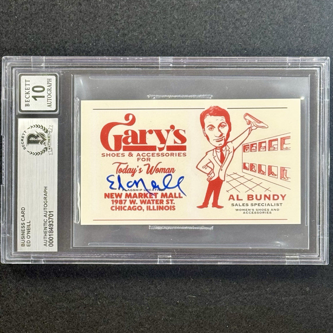 Ed O'Neill signed Al Bundy prop business card Married with Children~ BAS 10 Auto