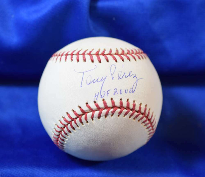 Tony Perez HOF 2000 Tri Star MLB Coa Autograph Major League  Signed Baseball