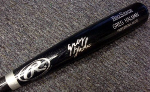 Greg Halman Signed Black Rawlings Bat Seattle Mariners PSA/DNA RookieGraph