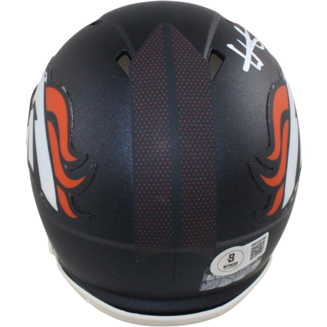 Wil Lutz Autographed/Signed Denver Broncos Mini Helmet Beckett Witness 54657