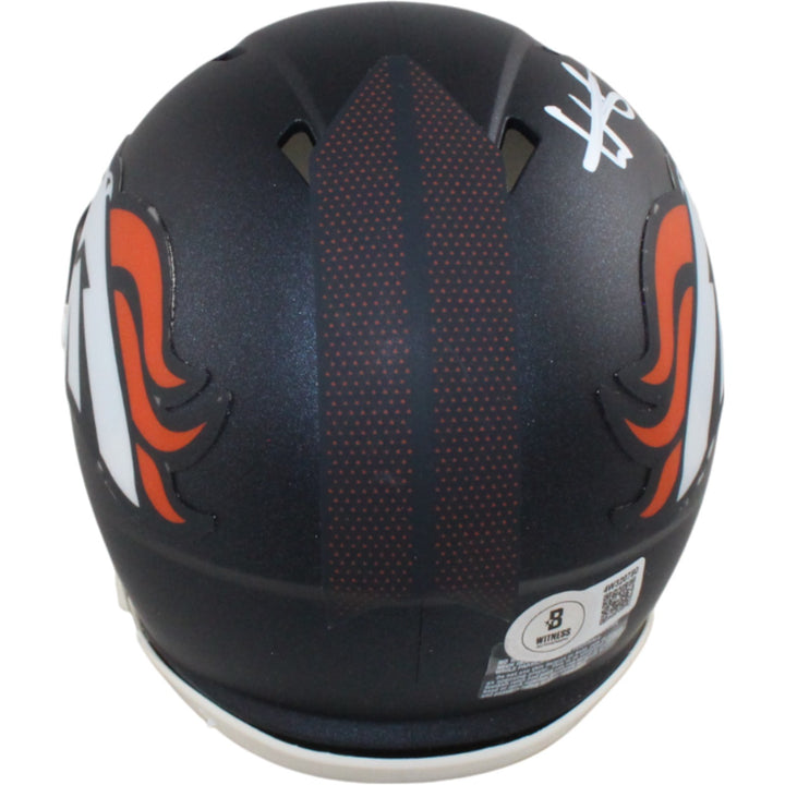 Wil Lutz Autographed/Signed Denver Broncos Mini Helmet Beckett Witness 54657