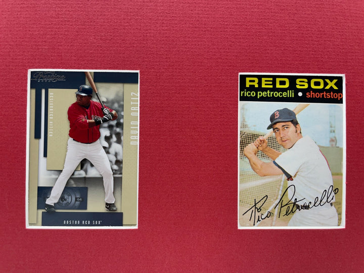Boston Red Sox Legends Framed 10 Baseball Card Collage Lot Williams Ortiz Yaz