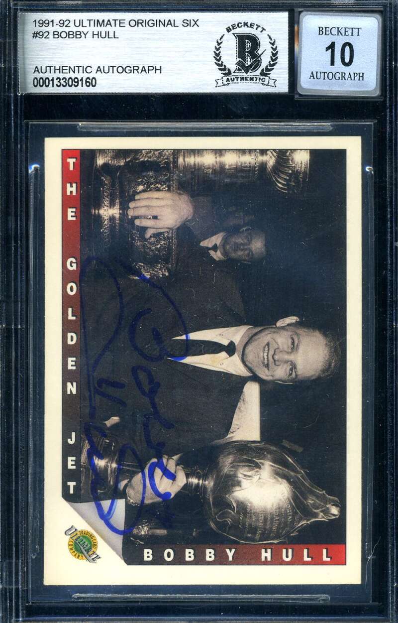 Bobby Hull Beckett Gem Mint 10 Signed 1992 Ultimate Autograph