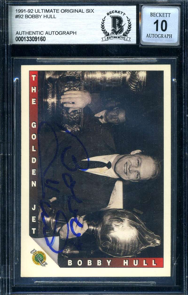 Bobby Hull Beckett Gem Mint 10 Signed 1992 Ultimate Autograph