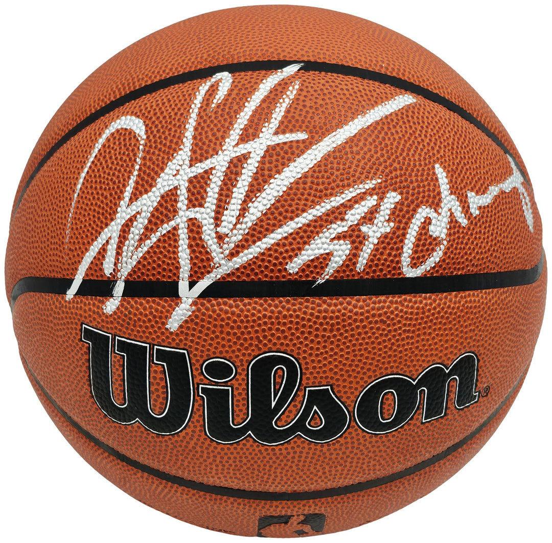 Dennis Rodman Auto Authentic Indoor/Outdoor Basketball Bulls "5X Champ" Beckett