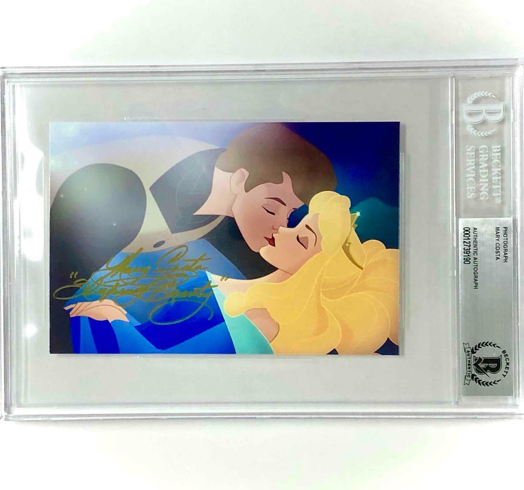 Mary Costa autograph Disney's "Sleeping Beauty" signed 4x6 Photo BAS COA Beckett