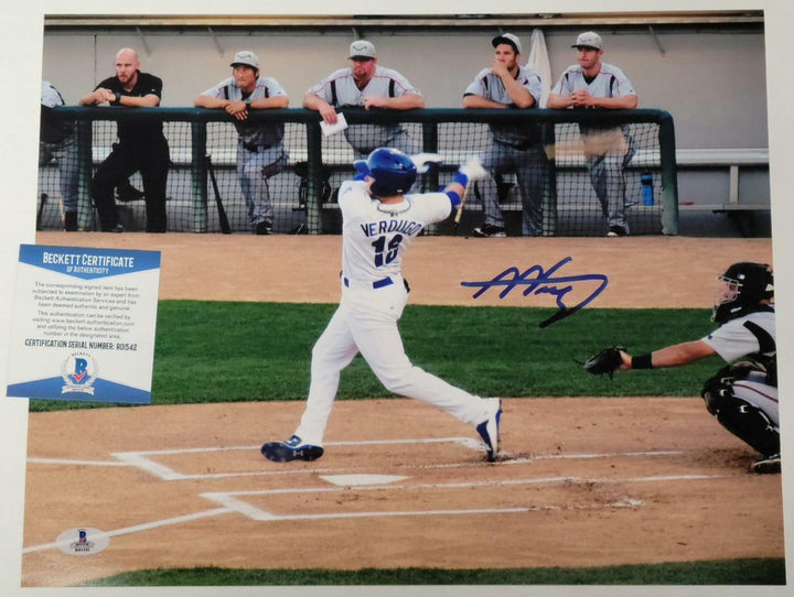 Alex Verdugo autograph signed 11x14 Photo Quakes Red Sox ~ Beckett Rookie COA