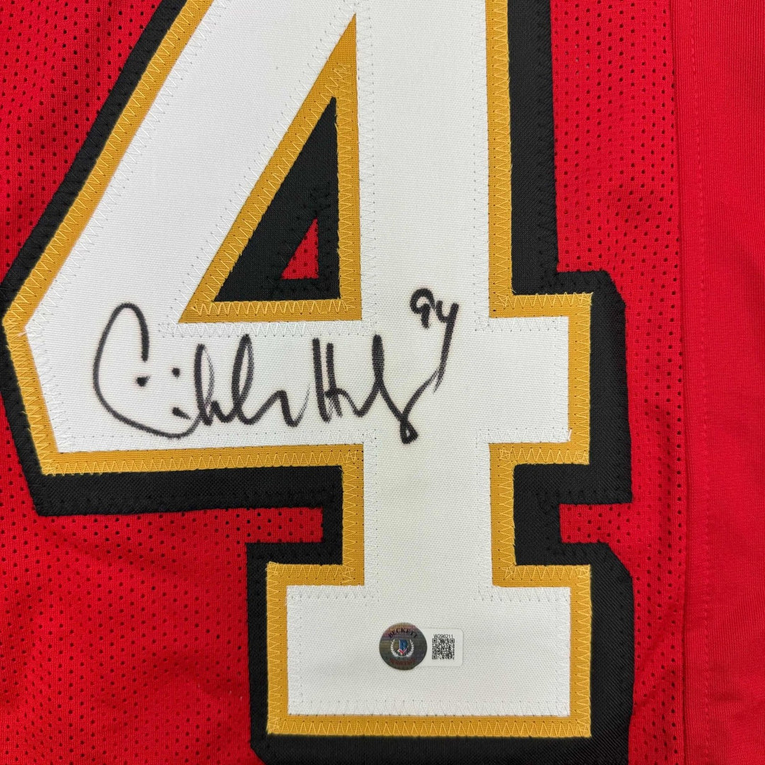 Framed Signed Charles Haley 35x39 San Francisco Red ALT Jersey JSA COA