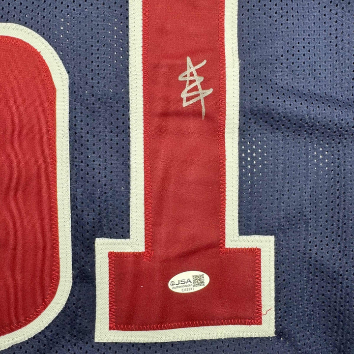 Autographed/Signed Will Anderson Jr. Houston Blue Alternate Jersey JSA COA