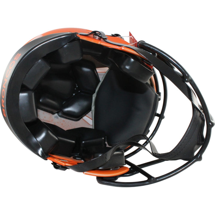 John Elway Autographed Denver Broncos Pro Rave Helmet Beckett Witness 55252