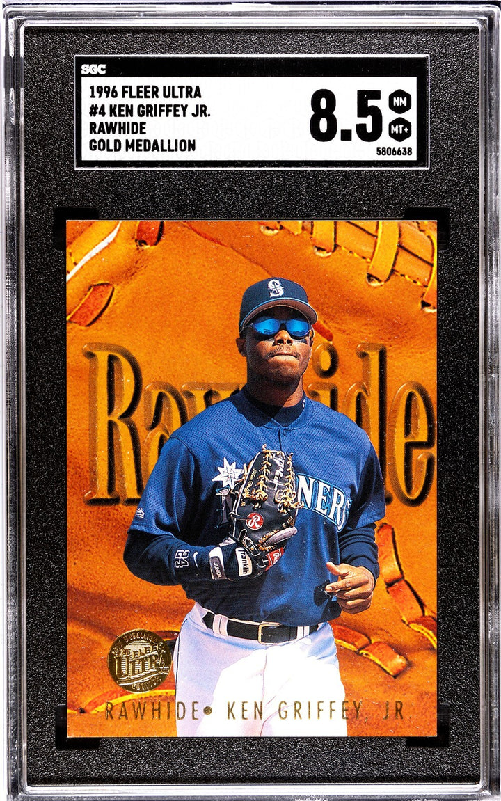 Ken Griffey, Jr. 1996 Fleer Ultra Rawhide Gold Medallion Card-SGC Graded 8.5 NM