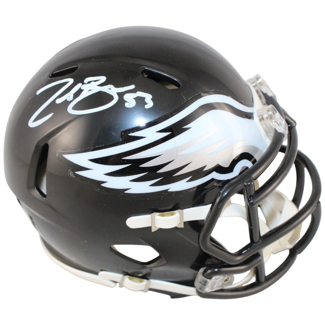 Zack Baun Autographed Philadelphia Eagles Alt Mini Helmet Beckett Witness 52881