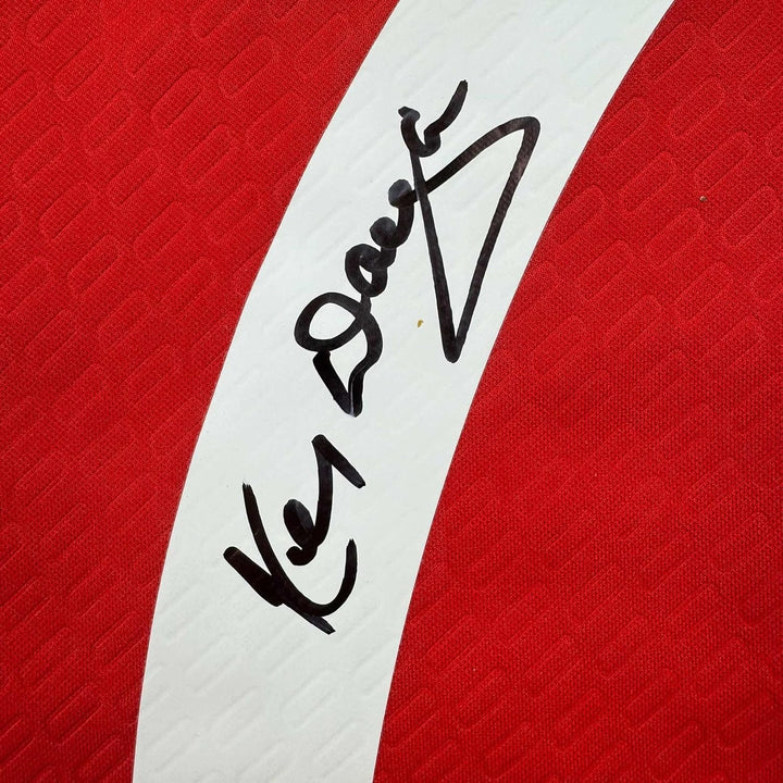 Framed Autographed/Signed Kenny Dalglish 35x39 Liverpool Red Jersey BAS COA